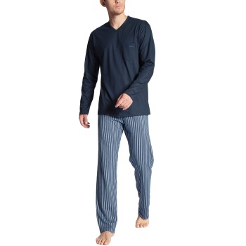 Calida Relax Imprint Pyjama Blå bomuld Large Herre