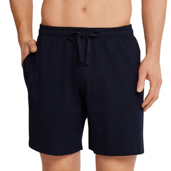 Schiesser Mix and Relax Jersey Long Boxer Mørkblå bomuld Large Herre