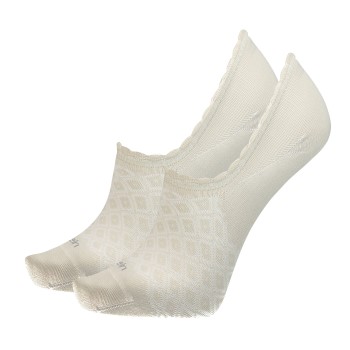 Calvin Klein Strømper 2P Libby Diamond No Show Sock Beige Strl 37/41 Dame