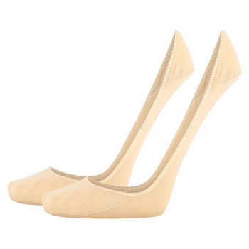 Calvin Klein Strømper 2P Ella No Show Sock Beige bomuld Str 35/38 Dame