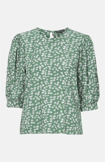 Mønstret viskosebluse Tris