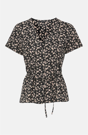 Blomstret viskosebluse Blake