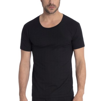 Calida Pure and Style T-shirt Sort bomuld Large Herre
