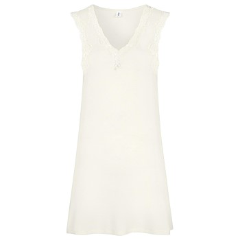 Damella Bamboo With Lace Nightdress Elfenben Bambus Large Dame