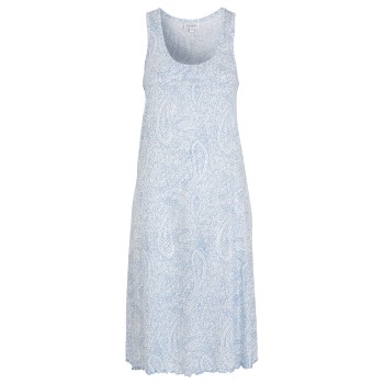 Damella Bamboo Printed Sleeveless Nightdress Lyseblå m Møns Bambus Small Dame