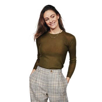 Pierre Robert X Jenny Skavlan Wool Long Sleeve Oliven S/M Dame