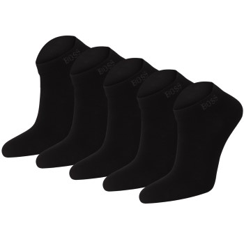 BOSS Cotton Blend Ankle Socks Strømper 5P Sort Str 39/42 Herre