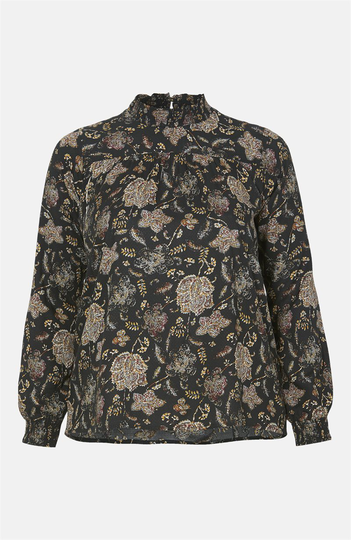 Mønstret viskosebluse Lilah