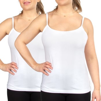 Calvin Klein 2P One Cotton Camisole Hvid Large Dame