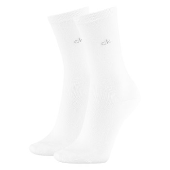 Calvin Klein Strømper 2P Annika Flat Knit Sock Hvid Strl 37/41 Dame