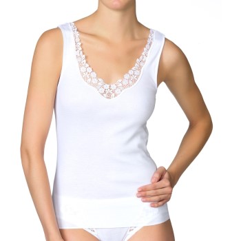Calida Feminin Sense Top Hvid bomuld Large Dame