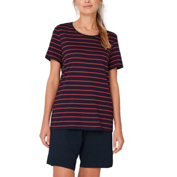 Schiesser Original Classics Short Pyjama Marine/Rød 36 Dame