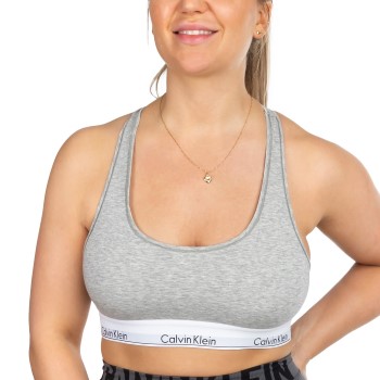 Calvin Klein Bh Modern Cotton Bralette Gråmelerad Large Dame