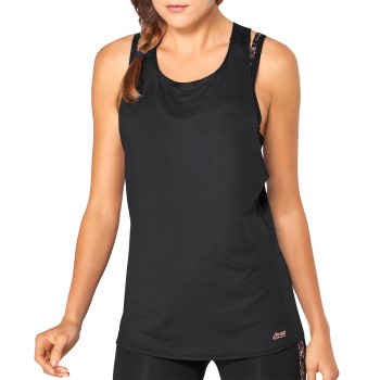 Sloggi mOve FLOW Light Tank Top Sort polyester Medium Dame