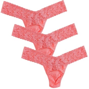 Hanky Panky Trusser 3P Low Rise Thong Koral nylon One Size Dame