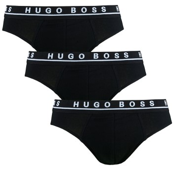 Hugo Boss 3P Cotton Stretch Brief Sort bomuld XX-Large Herre
