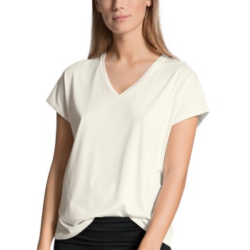Calida Favourites Essentials Shirt Short Sleeve V Benhvid micromodal Medium Dame