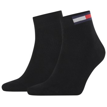 Tommy Hilfiger Strømper 2P Men Flag Quarter Socks Sort Str 39/42 Herre