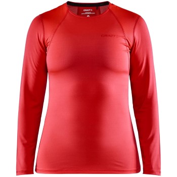 Craft Essence LS Tee Women Rød polyester Large Dame