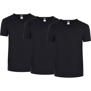 Claudio 3P Organic Cotton T-Shirt Sort økologisk bomuld Large Herre