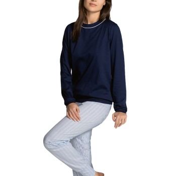 Calida Sweet Dreams Pyjama With Cuff Marineblå bomuld Large Dame