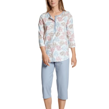 Calida Tender Nights Crop Pyjama Lyseblå bomuld Medium Dame