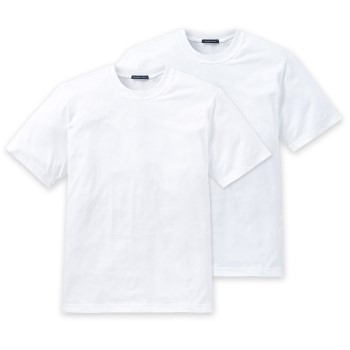 Schiesser 2P Essentials American T-shirts Round Neck Hvid bomuld Large Herre