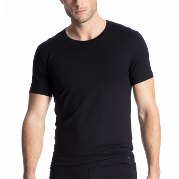 Calida Cotton Code T-shirt Sort bomuld Large Herre