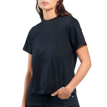 Bread and Boxers T-Shirt Classic Sort økologisk bomuld Large Dame