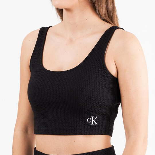 SLUB RIB CROPPED TOP