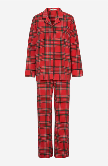 Ternet flonelpyjamas i bomuld