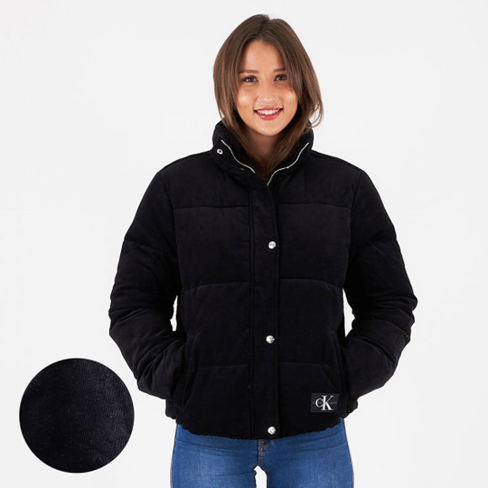Corduroy puffer jacket