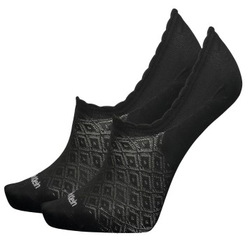 Calvin Klein Strømper 2P Libby Diamond No Show Sock Sort Strl 37/41 Dame