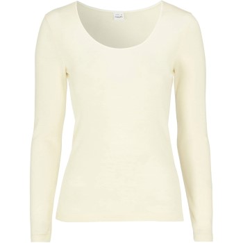 Damella Wool And Silk Long Sleeve Top Vanille uld 38 Dame