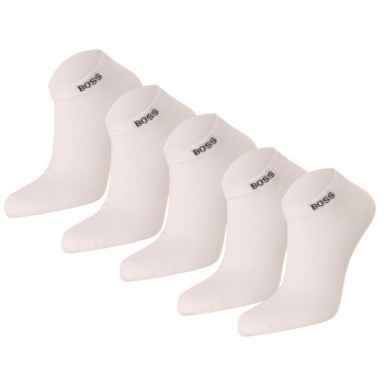 BOSS Cotton Blend Ankle Socks Strømper 5P Hvid Str 39/42 Herre