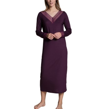 Calida Lace Dreams Long Sleeve Nightdress Vinrød tencel Medium Dame