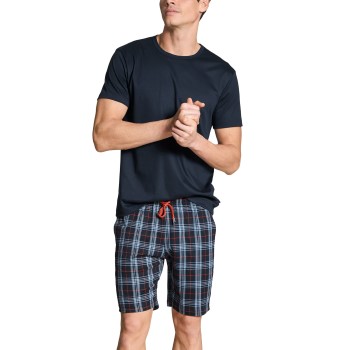 Calida Casual Lounge Short Pyjama Marineblå bomuld Large Herre