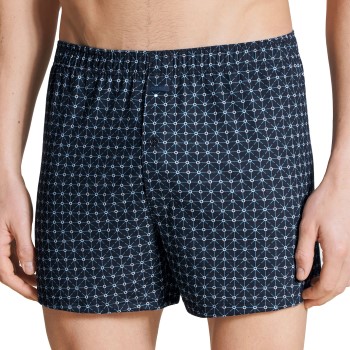Calida Urban Boxer Shorts With Fly Marineblå bomuld Large Herre