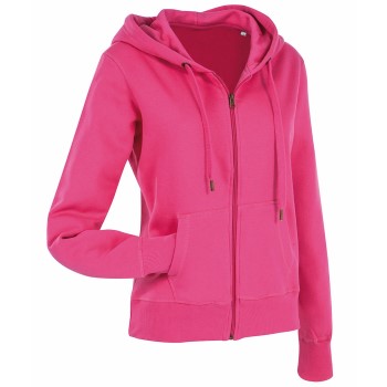 Stedman Active Hooded Sweatjacket For Women Rosa Large Dame