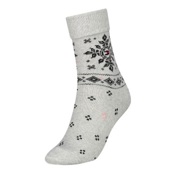 Tommy Hilfiger Strømper Women Folk Wool Sock Lysegrå Str 35/38 Dame