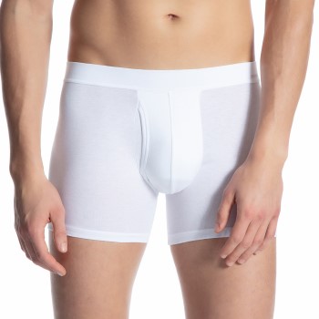 Calida Cotton Code Boxer Brief With Fly Hvid bomuld Large Herre