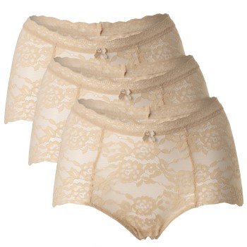 Missya Trusser 3P Lace Maxi Beige Large Dame