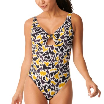 Sloggi Shore Fancy Guppy Swimsuit Sort/Gul Large Dame