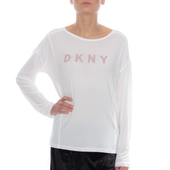DKNY Elevated Leisure LS Top Hvid modal Medium Dame