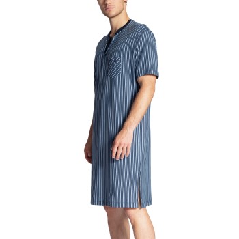 Calida Relax Imprint Nightshirt Blå bomuld Large Herre