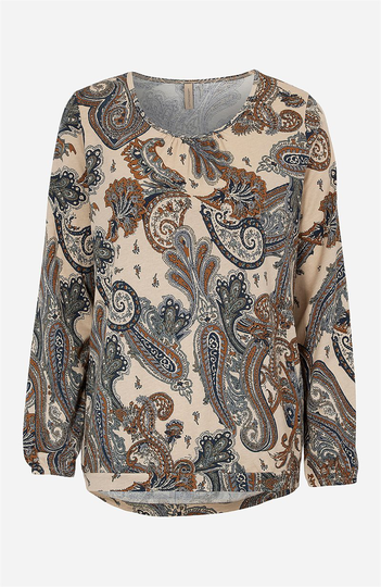 Paisleymønstret jerseybluse Felicity