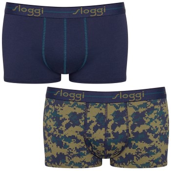 Sloggi 2P For Men Start Hip Marine mønster bomuld Large Herre