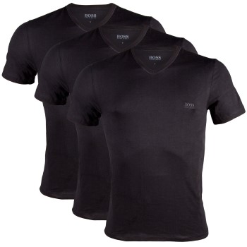 Hugo Boss 3P Classic V-Neck T-shirt Sort bomuld Medium Herre