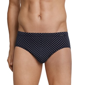Schiesser Day and Night Pattern Mini Brief Mørkblå bomuld Large Herre