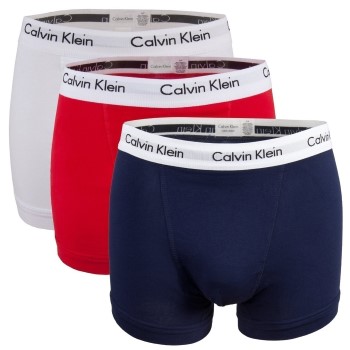 Calvin Klein 3P Cotton Stretch Trunks Flerfarvet-2 bomuld Small Herre